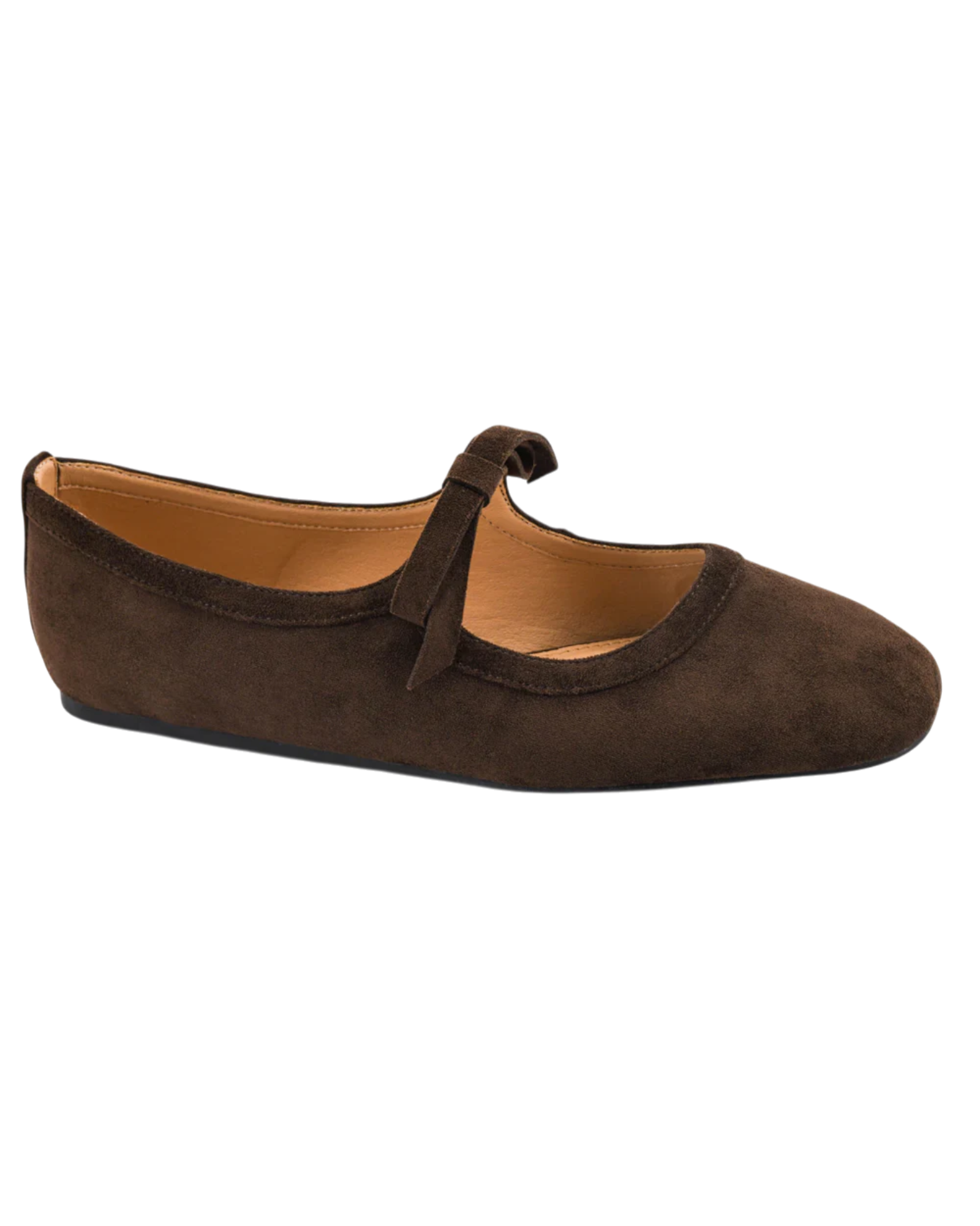 Corky's Layover chocolate brown suede Mary Jane flat with bow strap detail at ooh la la! in Grapevine TX 76051