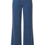 Liverpool Dreamer Relaxed Wide Leg Jeans in medium blue Dreamstate wash, flat lay