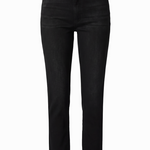 Liverpool Rowan Comfort Waist Slim Jeans in Crow Stone dark washed black denim