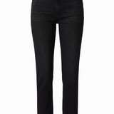 Liverpool Rowan Comfort Waist Slim Jeans in Crow Stone dark washed black denim