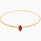 TOVA Ada Bangle in gold with a single scarlet red marquise-cut gemstone accent