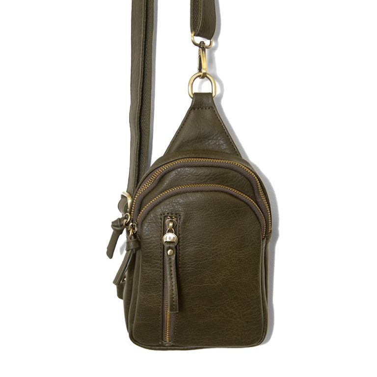 Joy Susan Skyler Sling Bag in Dark Moss at ooh la la! in Grapevine TX 76051