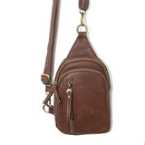 Joy Susan Skyler Sling Bag in Mocha at ooh la la! in Grapevine TX 76051