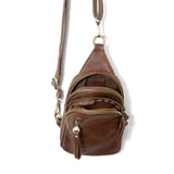 Joy Susan Skyler Sling Bag in Mocha at ooh la la! in Grapevine TX 76051