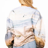 Queen of Sparkles Multi Beach Scene Sweatshirt