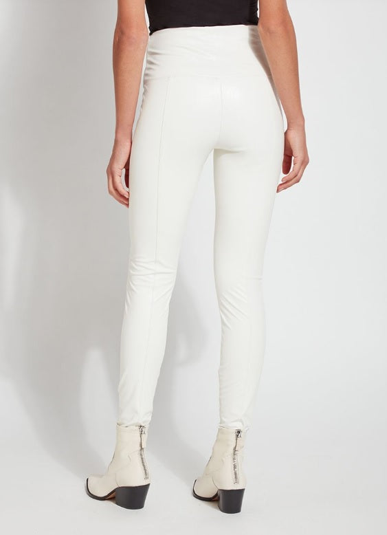 Lysse Textured Leather Legging in Snow White