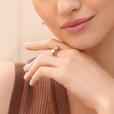 Woman wearing Brighton Trust Your Journey Double Pearl Ring Set at ooh la la in Grapevine TX 76051
