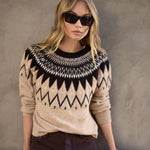 Velvet Heart Delvine Dune Black Nordic Sweater at ooh la la! in Grapevine TX 76051