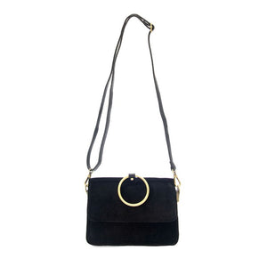 Joy Susan Velvet Aria Ring Bag in black at ooh la la! in Grapevine TX 76051