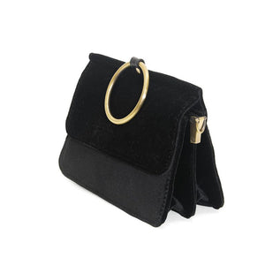 Joy Susan Velvet Aria Ring Bag in black at ooh la la! in Grapevine TX 76051