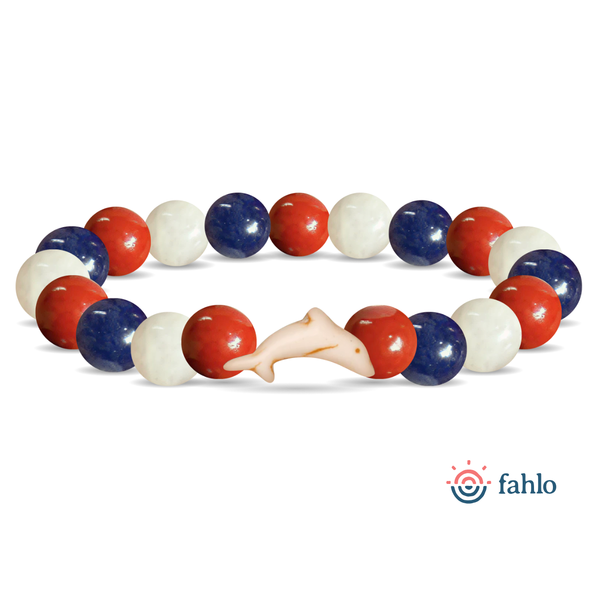 The Fahlo Odyssey Bracelet - Dolphinin summer stone - red white & blue at ooh la la! in Grapevine TX 76051