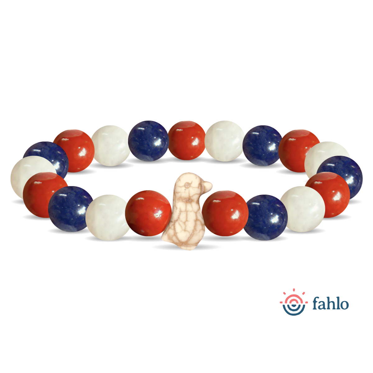 Fahlo The Passage Bracelet - Penguin in summer stone - red white and blue at ooh la la in Grapevine TX 76051