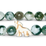 Fahlo The Scout Bracelet - Wolf in woodland green at ooh la la in Grapevine TX 76051