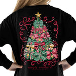 Simply Southern Christmas Tree Long Sleeve Tee In black at ooh la la! in Grapevine TX 76051