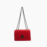 red bubble quilted bag, red crossbody purse, chain strap bag, structured shoulder bag, luxury quilted handbag, designer style purse, evening bag, women's fashion accessories
ooh la la! in Grapevine TX 76051