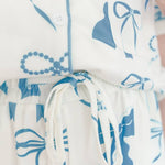 Sweet Dreams Blue Bow Pajama Shorts Set at ooh la la!  in Grapevine TX 76051