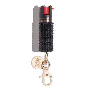 Sparkly Keychain Pepper Spray in black rhinestone at ooh la la! in Grapevine TX 76051