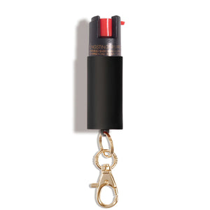 Sparkly Keychain Pepper Spray in black soft touch at ooh la la! in Grapevine TX 76051