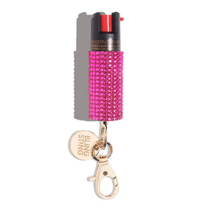 Sparkly Keychain Pepper Spray in pink rhinestone at ooh la la! in Grapevine TX 76051