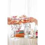 Bow & Bubbly Coupe and Wine Glass in blue at ooh la la! in Grapevine TX 76051