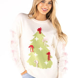 Simply Southern Bow Tree sweater lifestyle view