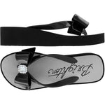 Brighton Bowie Flip Flops, Wedge Sandals for Women, Crystal Bow Flip Flops, Black Platform Sandals, Designer Beach Shoes, Brighton Footwear, Glamorous Wedge Sandals, Travel Flip Flops with Pouch at ooh la la! in Grapevine TX 76051