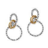 Brighton Pebble Link Two Tone Post Drop Earrings at Ooh La La! in Grapevine TX 76051