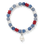 Brighton Americana Beach Pearl Charm Stretch Bracelet at ooh la la! in Grapevine TX 76051