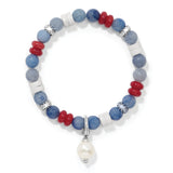 Brighton Americana Beach Pearl Charm Stretch Bracelet at ooh la la! in Grapevine TX 76051