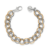 Brighton Pebble Link Two Tone Bracelet at Ooh La La! in Grapevine TX 76051