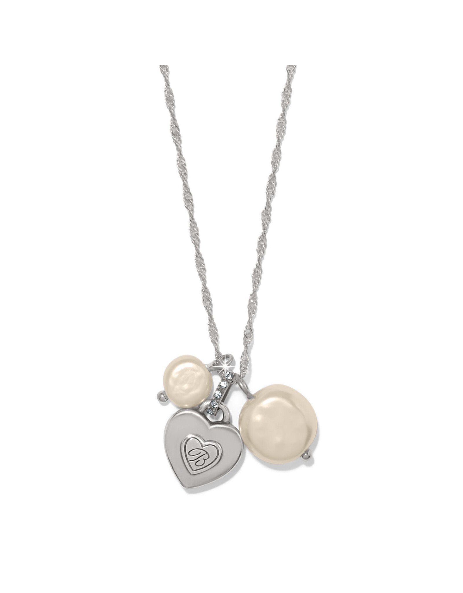 Brighton One Heart Pearl Short Necklace at ooh la la! in Grapevine TX 76051