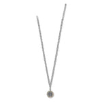 Brighton Interlok Tree of Life necklace with silver chain and two-tone circular pendant