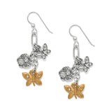 Brighton Forever Butterfly Charms French Wire Earrings