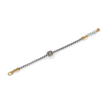 Brighton Meridian Solis Hem Bracelet in two-tone silver and gold with crystal bead centerpiece