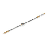 Brighton Meridian Solis Hem Bracelet in two-tone silver and gold with crystal bead centerpiece