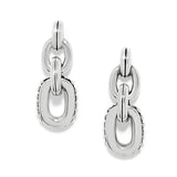 Brighton Pretty Tough Link Post Earrings in silver with chain-link design at ooh la la! in Grapevine TX 76051