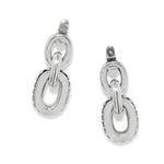 Brighton Pretty Tough Link Post Earrings in silver with chain-link design at ooh la la! in Grapevine TX 76051