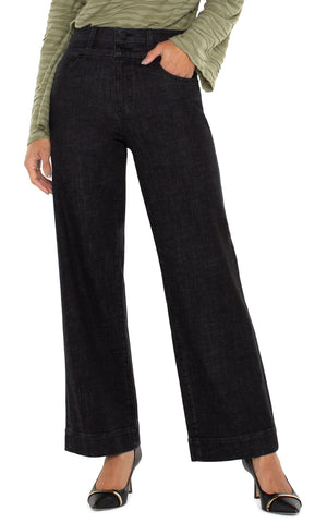 Liverpool Stride Wide Leg with Double Waist Band