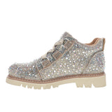 Corky's Campfire Rhinestone Bootie covered in sparkling crystals with lug sole at ooh la la! in Grapevine TX 76051