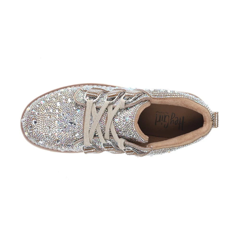 Corky's Campfire Rhinestone Bootie covered in sparkling crystals with lug sole at ooh la la! in Grapevine TX 76051