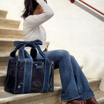 Case-Mate dark wash denim bow lifestyle view 2