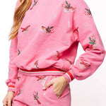 Queen of Sparkles Bright Pink Christmas Cocktail Sweatshirt at ooh la la! in Grapevine TX 76051