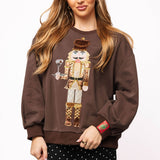 Brown Espresso Martini Serving Nutcracker Sweatshirt at ooh la la! in Grapevine TX 76051