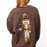 Brown Espresso Martini Serving Nutcracker Sweatshirt at ooh la la! in Grapevine TX 76051