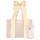 Bow Tote with Phone Pouch in Ecru Raffia at ooh la la! in Grapevine TX 76051