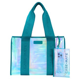 Beach Tote with Phone Pouch in emerald soap bubble at ooh la la! in Grapevine TX 76051