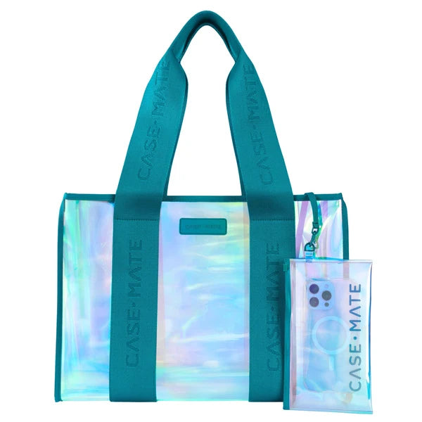 Beach Tote with Phone Pouch in emerald soap bubble at ooh la la! in Grapevine TX 76051