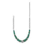 Brighton Contempo Sonora Verde necklace with turquoise disc beads and silver chain
