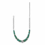 Brighton Contempo Sonora Verde necklace with turquoise disc beads and silver chain