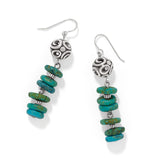 Brighton Contempo Sonoma Verde earrings with turquoise stone discs and silver decorative beads